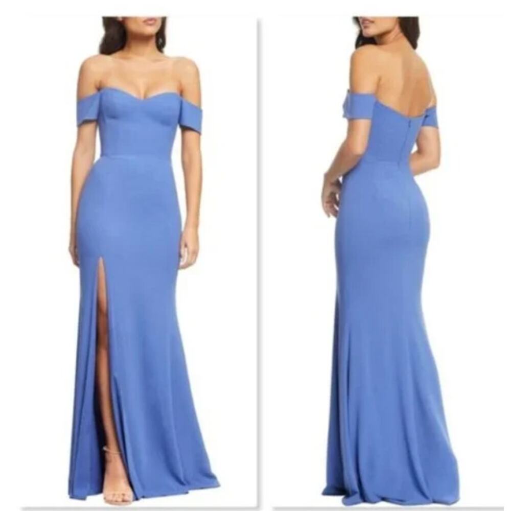 Dress the Population Blue Maxi Dress